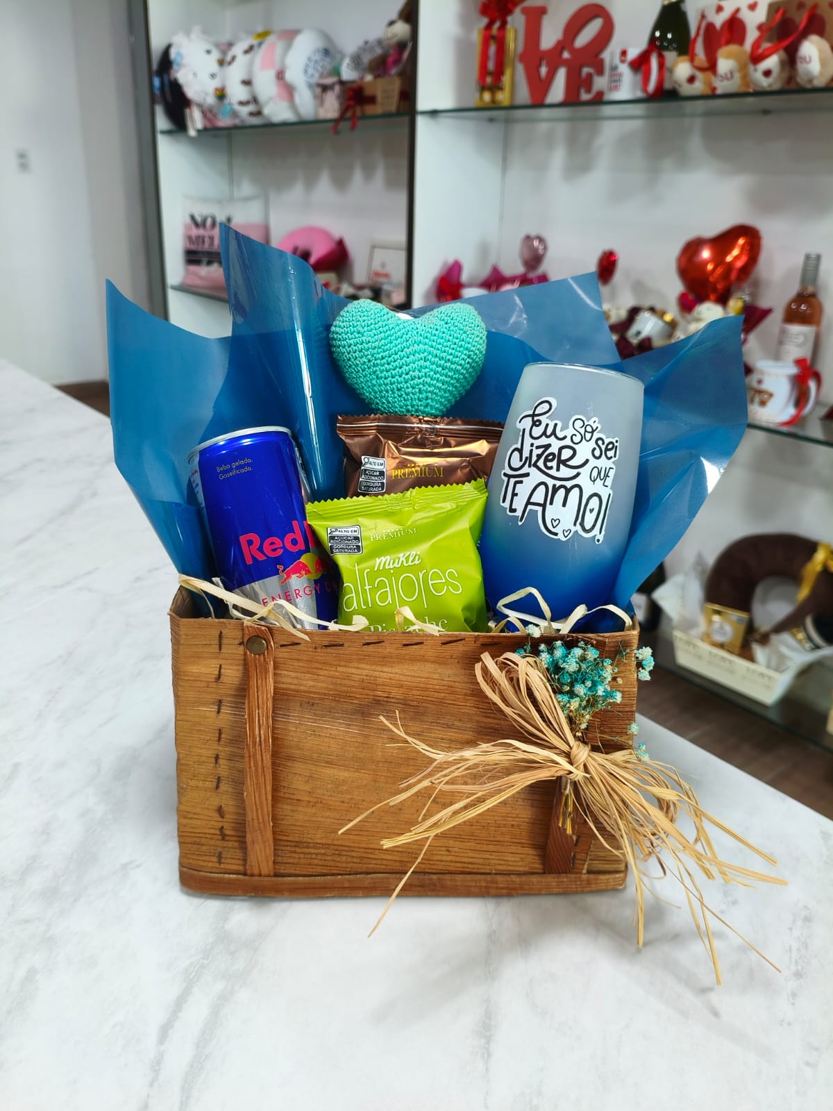Box Te Amo Azul